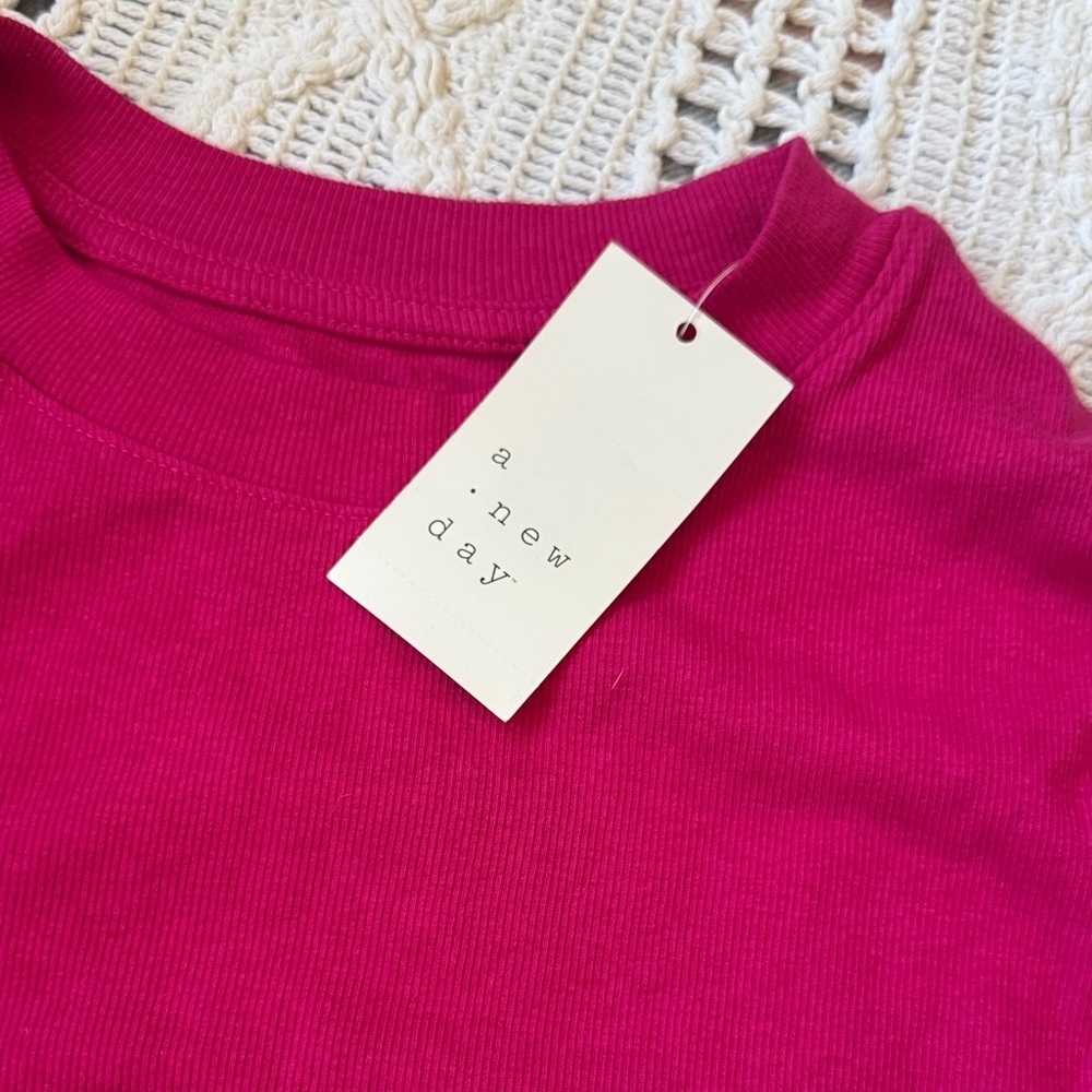 a new day Women's Short Sleeve Tee - Fuchsia - Picture 2 of 10